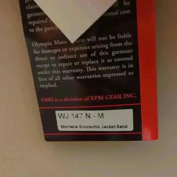 Olympia Motorsports Gray and White Women's Jacket, medium - Picture 10 of 13